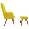 vidaXL Relaxing Chair - Mustard Yellow With Footrest - 4 of 4