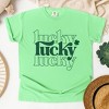 Simply Sage Market Women's Lucky Clover Stacked Short Sleeve Garment Dyed Tee - 3 of 4
