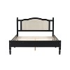 TIRAMISUBEST Queen Size Wooden Platform Bed with Natural Rattan Headboard, Vintage Style Bed Frame with Wood Slats - 4 of 4