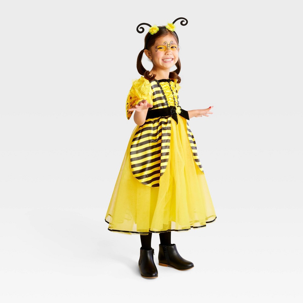 Halloween Toddler Bumblebee Halloween Costume Dress with Headpiece 4-5T - Hyde & EEK! Boutique