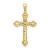 Black Bow Jewelry 14k Yellow Gold & Rhodium 1/10 Ctw Diamond Cross Pendant, 16 x 31mm - 3 of 4