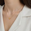 Anna-Kaci Minimalist Heart Pendant Necklace with Smooth Sculpted Charm and Delicate Chain for a Soft Elegant Everyday Accessory - Gold - 3 of 4