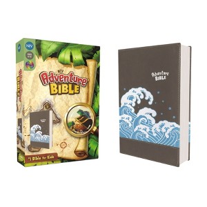 Niv, Adventure Bible, Leathersoft, Gray, Full Color Interior - by  Zondervan (Leather Bound) - 1 of 1
