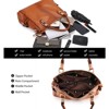 Women's Genuine Leather Purses and Handbags, Satchel Tote Shoulder Bag (Brown) - 3 of 4