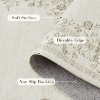Large Modern Floral Bordered Area Rug, Washable and Stain Resistant, Low Pile Soft Touch Carpet, Folding Floor Cover for Bedroom and Apartment. - 4 of 4