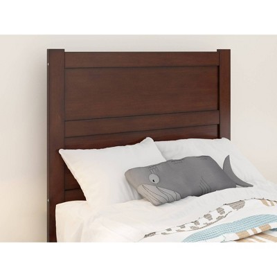 NoHo Walnut Twin Wooden Panel Headboard with Charging Station
