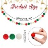 Pom Pom Garland w/ Warm White String Lights, 100 Red Green Felt Balls for Christmas Party Decor, Xmas Tree Garland, Birthday Carnival Photo Backdrop - 2 of 4