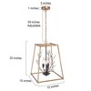 LNC Daenerys 3-Light 15" Modern Cage Small Crystal Chandelier, Gold and Black - 3 of 4