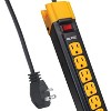 Digital Energy® 4,200 Joules Metal Surge Protector Power Strip, 6 Outlets, 6-Ft. Cord, Black/Yellow, DEE1-1136 in Multicolored, Size: 6 Ft. cord - 2 of 4