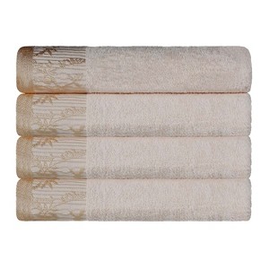 Charming Floral Accent Cotton Towel Set by Blue Nile Mills - 1 of 4
