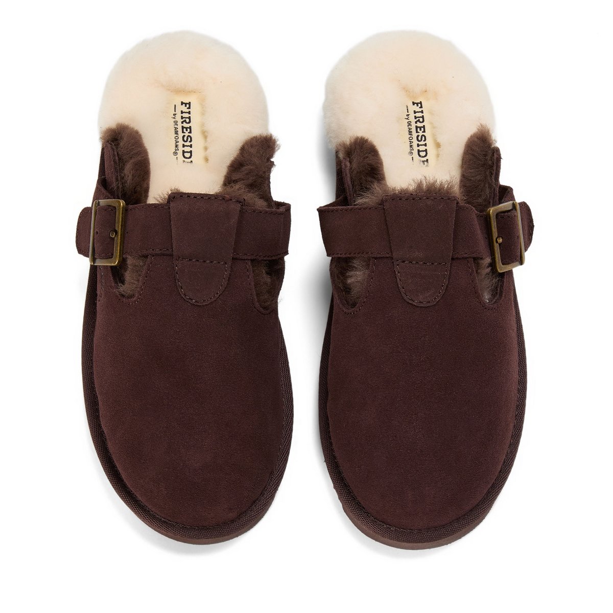 Женские тапочки Dearfoams Fireside by Dearfoams Women's Maitland Genuine Shearling Scuff Slipper - COFFEE Size 10 — фото 4