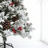6FT Pre-Lit Artificial Christmas Tree, Snow-Flocked Xmas Tree, Christmas Tree with 876 Branch Tips for Home Office Party Holiday Decor - 3 of 4