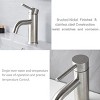PAGED Single Hole Bathroom Faucet Stainless Steel Waterfall Faucet with Aerator, Faucet for Bathroom Sink - 2 of 4