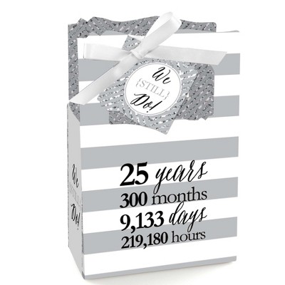 Big Dot of Happiness We Still Do - 25th Wedding Anniversary Party Favor Boxes - Set of 12