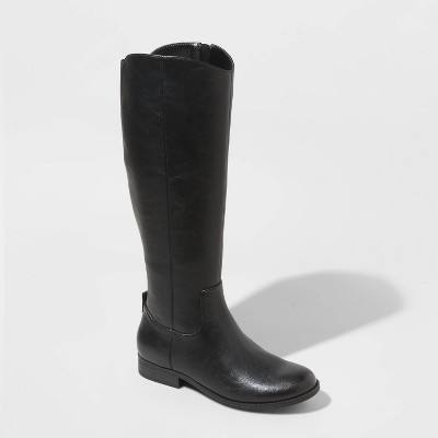 target black leather boots