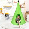 Costway 32'' Kids Nest Swing Chair Hanging Hammock Seat for Indoor Outdoor Green\Blue - 3 of 4