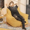 Hooseng Bean Bag Chair with Filler, Big Floor Sofa with Tufted Soft Armrests & Side Pocket, Premium Lazy Sofa for Adults, Living room, Bedroom, Dorm - 4 of 4
