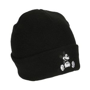 Mickey Mouse Embroidery Acrylic Knit Standard Cuff Beanie - 1 of 4