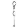 Black Bow Jewelry 14k White Gold Polished Rope Cross Pendant - 2 of 4