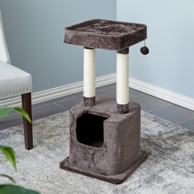 Two by Two Lexington - Brown Scratching Post Cat Furniture - 31.5 in. Tall