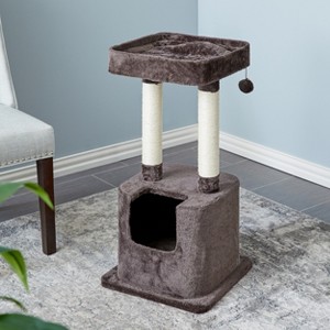 Two by Two Lexington - Brown Scratching Post Cat Furniture - 31.5 in. Tall - 1 of 4