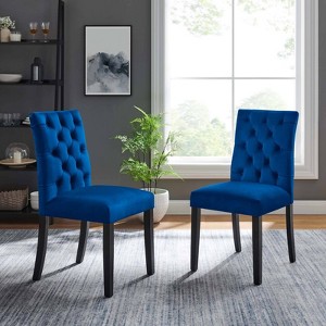 Set of 2 Duchess Performance Velvet Dining Chairs - Modway - 1 of 4