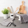 Design Imports Gray Solid Windowpane Terry Dishtowel Set/4 - 3 of 4