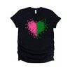 Simply Sage Market Women's Pink and Green Hearts Short Sleeve Graphic Tee - 2 of 3