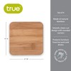 True Stack Bamboo Coasters, Modern Square Coasters, Bamboo Wood, Protect Tables and Surfaces, Set of 4 - 3 of 4