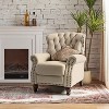 Justine Transitiona Wooden Upholstery Genuine Leather Recliner with Nailhead Trim for Living Room and Bedroom| ART OF LIVING DESIGNS - 2 of 4