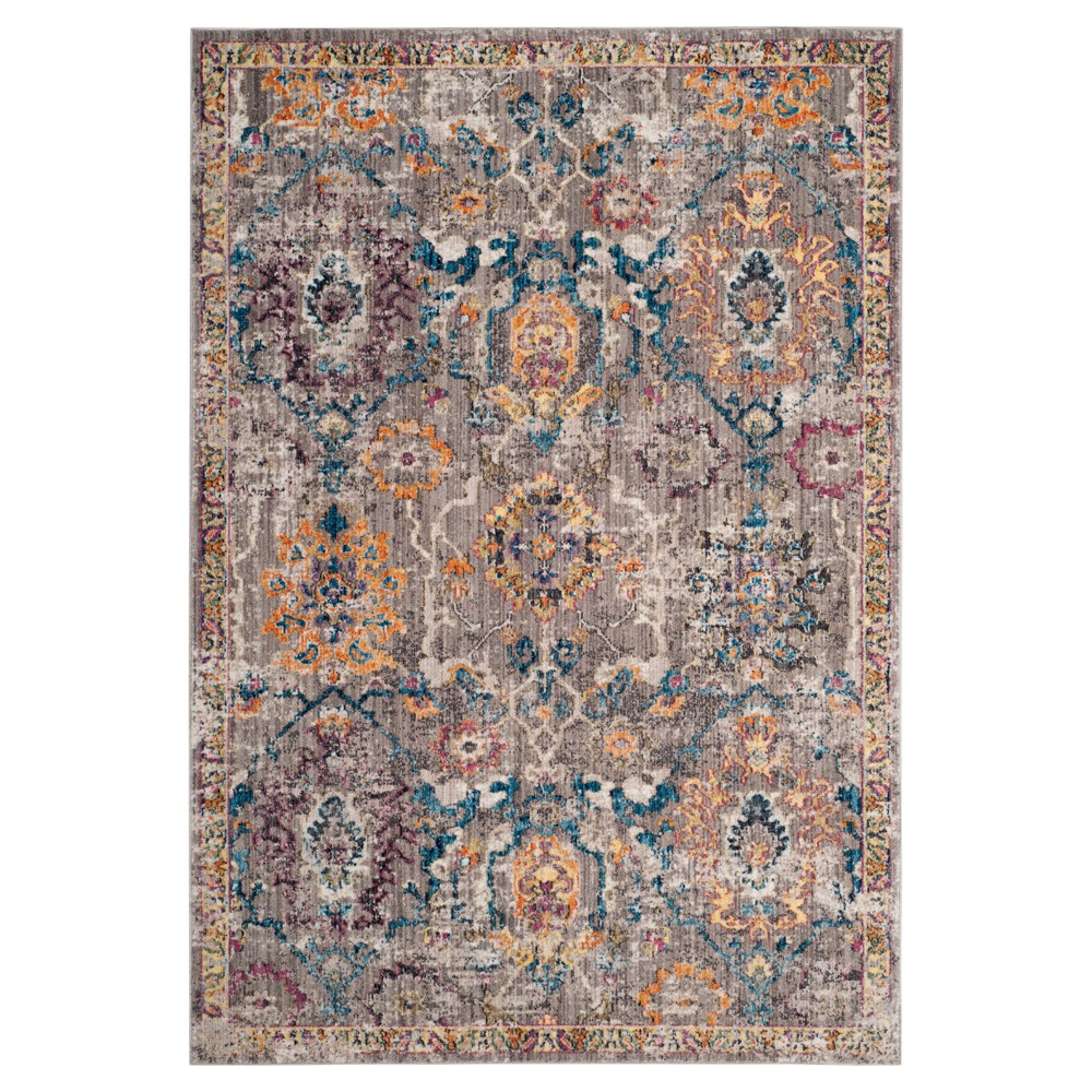 8'x10' Gray/Blue Medallion Loomed Area Rug - Safavieh