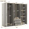6 Doors Wooden Wardrobe Storage with Big Drawers for Bedroom 4W -ModernLuxe - 3 of 4