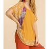 Women's Mixed Print Short Sleeve Top - umgee - 3 of 4