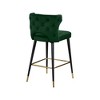 Meridian Furniture,Kelly Green Velvet Stool, Set of 2 - 2 of 4
