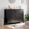 6 Drawer Dresser,  Modern 6 Chest of Drawer Dresser with Round Handle, Wooden Storage Cabinet, Dresser Cabinet Organizer for Living Room, Entryway - 2 of 4