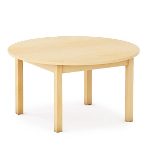 Guidecraft EdQ Toddler Table- Natural: Round Wooden Activity Table for Kids, 30" Diameter | Toddler Desk for Playroom, Daycare & Preschool - 1 of 3