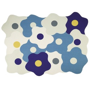 Unique Bargains Floral Dish Drying Mat 15.75"x11.81"x0.14" - 1 of 4