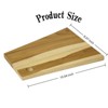 SEVOBAL Serving Platters Handmade Teak Wood Cheese and Bread Board with Asymmetrical Modern Design for Cakes, Appetizers, Brown, 8.07"*10.04"*0.59" - 3 of 4