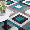 Masada Rugs Masada Rugs, Modern Accent Rug with Geometric Square Pattern - 4 of 4
