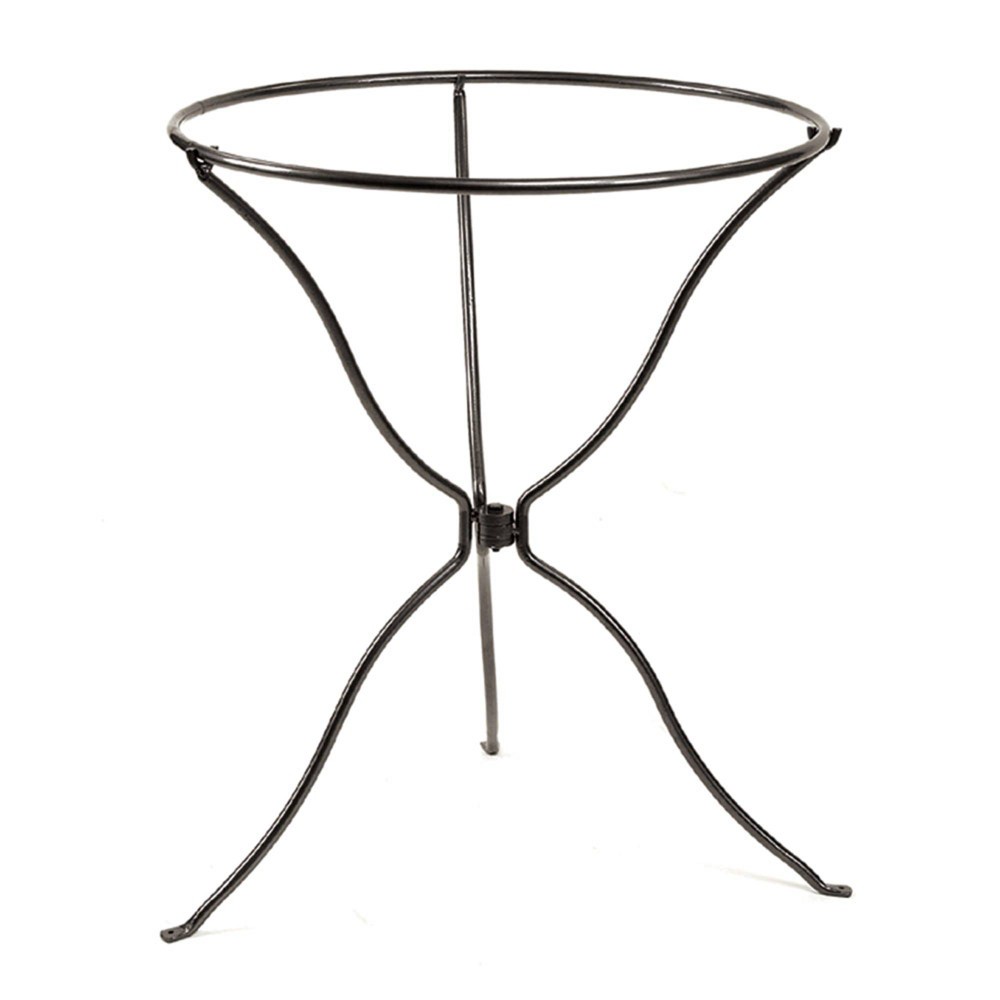Tripod Ring Planter Stand with Removeable Ring Graphite Powder Coat Finish - Achla Designs: Weather-Resistant Iron Holder