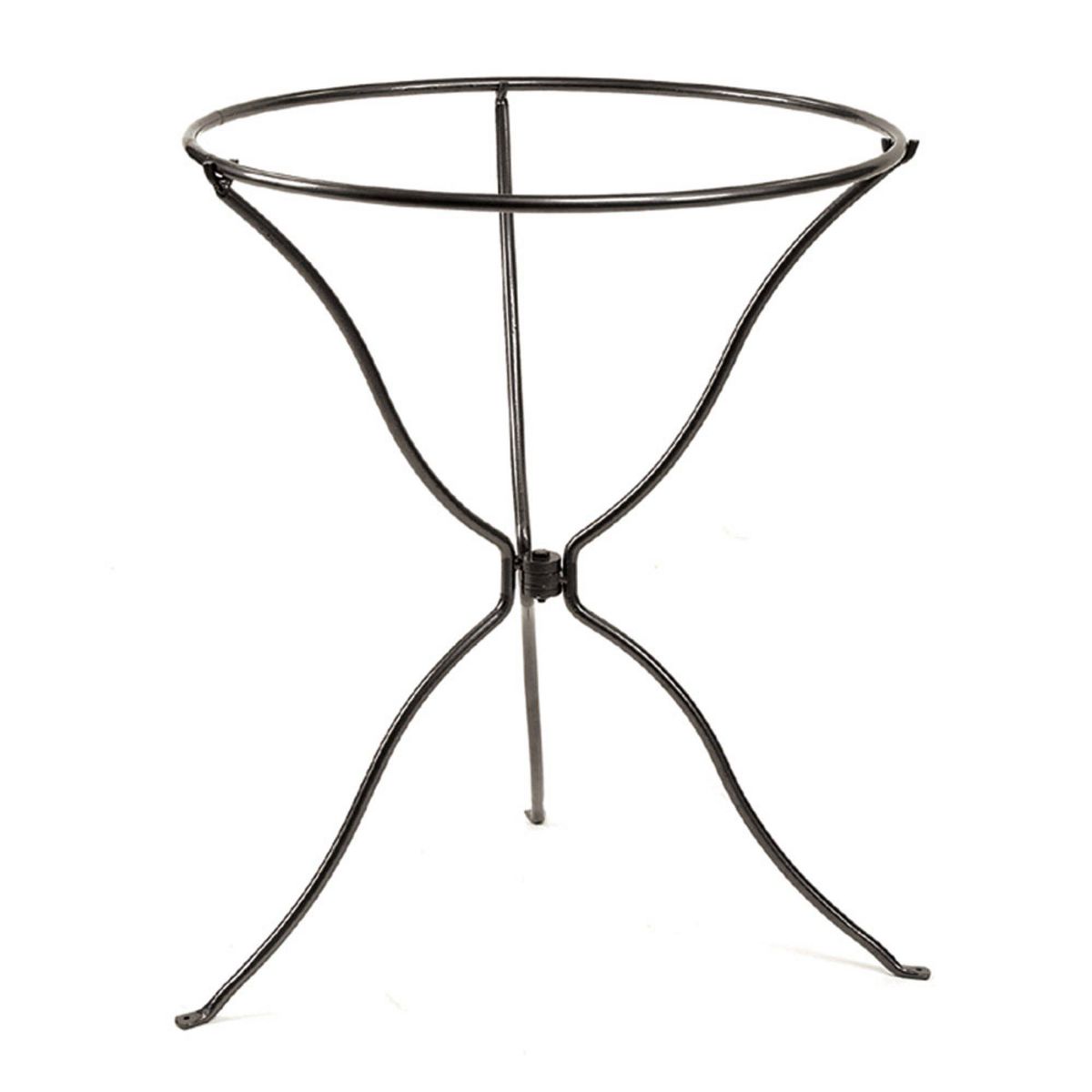Tripod Ring Planter Stand with Removeable Ring Graphite Powder Coat Finish - Achla Designs: Weather-Resistant Iron Holder