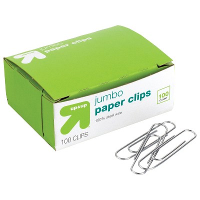 100ct Jumbo Paper Clips - up &#38; up&#8482;