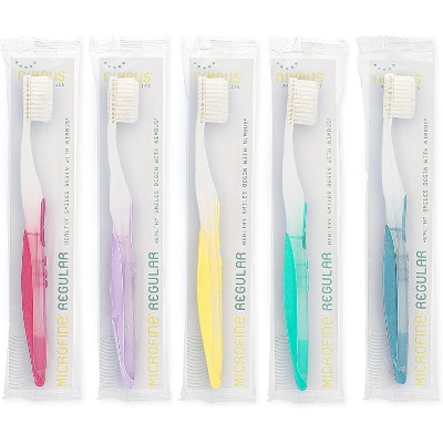NIMBUS Extra Soft Toothbrushes, Tapered Bristles for Sensitive Teeth & Receding Gums (5 Pack, Colors May Vary)