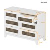 SEVOBAL Dressers Rustic Farmhouse Wooden Dresser with Metal Handles and 6 Drawer Storage for Bedroom, White, 47.24"*15.75"*33.7" - 2 of 4