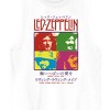 Led Zeppelin Band Members In Colored Filters Crew Neck Sleeveless Men's White Tank Top - 2 of 3