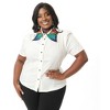 Unique Vintage Women's Collar Cotton Blouse - 4 of 4
