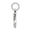 Black Bow Jewelry Sterling Silver Antiqued Anchor with Rope Pendant - 2 of 4