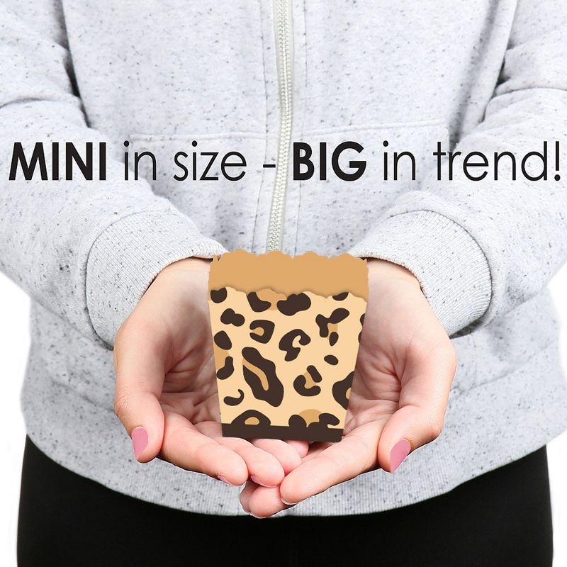 Big Dot of Happiness Leopard Print - Party Mini Favor Boxes - Cheetah Party Treat Candy Boxes - Set of 12, 5 of 6