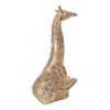 Sagebrook Home Sitting Giraffe Sculpture - Contemporary Polyresin Metallic Gold Nature Safari Decorative - 2 of 4