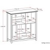 TOAOTBNBO Wood Bookshelves with 8 Cube Storage Cabinet, Open Bookcase with Tapered Legs Wide Display Book Shelf for Entryway - 3 of 4